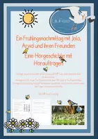 Vorschau - Arbeitsblätter - Hörgeschichte, Hörverstehen, Ein Frühlingsnachmittag mit Jola Arvid und ihren Freunden - Deckblatt