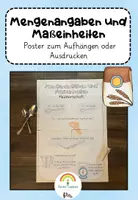Vorschau - Poster - Mengenangaben und Maßeinheiten Poster - Deckblatt