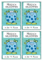 Vorschau - Anderer Materialtyp - Monster - Willkommen in der 4. Klasse - Begrüßungskärtchen nach den Sommerferien - Seite 2