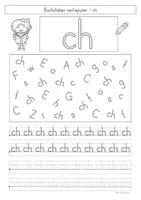 Vorschau - Arbeitsblätter - Buchstabeneinführung ch, Buchstabenkombination - Seite 2