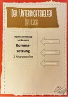 Vorschau - Stationenlernen - Rechtschreibung verbessern in der Sek I - Kommasetzung - Deckblatt