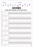 Vorschau - Arbeitsblätter - Purzelwörter Wohnen Möbel DaF DaZ A1 A2 - Seite 3