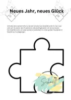 Vorschau - Mal- und Bastelvorlagen - Neues Jahr, neues Glück - Wünsche /Ziele für das neue Jahr (Puzzlebild) - Deckblatt