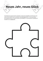 Vorschau - Mal- und Bastelvorlagen - Neues Jahr, neues Glück - Wünsche /Ziele für das neue Jahr (Puzzlebild) - Seite 1