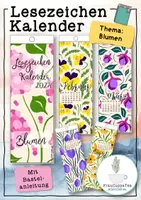 Vorschau - Mal- und Bastelvorlagen - Lesezeichen Kalender Blumen FrauCuppaTea - Deckblatt
