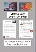 Vorschau - Stundenentwürfe - Materialpaket "Zweiter Weltkrieg" Jg. 9+10 inkl. Lösungen - Deckblatt