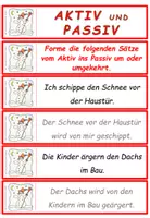 Vorschau - Aufgabenkarten - Deutsch Winter Aktiv und Passiv Übungskarten - Seite 1