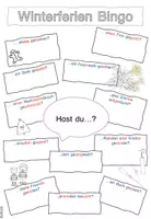 Vorschau - Arbeitsblätter - Winterferien Bingo für Klasse 1 und 2 - Seite 1