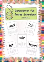 Vorschau - Aufgabenkarten - Ganzwörter (12 Wörter) - Deckblatt