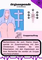 Vorschau - Arbeitsblätter - Gruppenaufträge zur Thematik: Organspende - Seite 1