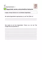 Vorschau - Arbeitsblätter - Gegenstände machen unterschiedliche Geräusche - Seite 1