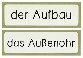 Vorschau - Präsentationen/Tafelbilder - Tafelmaterial das Ohr / der Hörsinn - Bildkarten zum Thema Hören, Innenohr, Hörhilfen - Seite 3