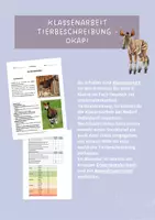 Vorschau - Klassenarbeiten - Klassenarbeit Tierbeschreibung: Okapi mit Erwartungshorizont - Deckblatt