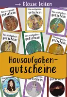 Vorschau - Bildkarten - Hausaufgabengutscheine - Gustav Klimt - Deckblatt