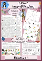 Vorschau - Mal- und Bastelvorlagen - Fasching & Karneval im Unterricht: Differenziertes Materialpaket für die Klassen 1-4 mit Spiel, Spaß und Lernen - Seite 1