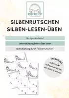 Vorschau - Spiele - Silbenrutschen, Silben lesen, Silben, Lesetraining - Deckblatt