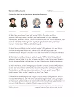 Vorschau - Arbeitsblätter - Berühmte Deutsche Text: 5 Kurze Biografien (DaF) - Deckblatt