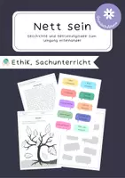 Vorschau - Arbeitsblätter - Umgang mit Anderen: Nett sein Geschichte, AB und Ideen - Deckblatt