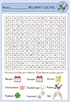 Vorschau - Arbeitsblätter - Neujahrs-Suchsel | Buchstabengitter | Jahresstart - Seite 3