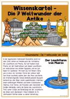 Vorschau - Arbeitsblätter - Die 7 Weltwunder der Antike & Neuzeit - Wissenskartei & Steckbriefe - Seite 1