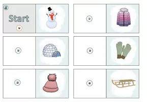 Vorschau - Arbeitsblätter - AnybookPro Material: Domino Winter - Deckblatt