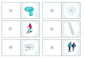 Vorschau - Arbeitsblätter - AnybookPro Material: Domino Winter - Seite 1