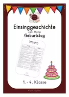 Vorschau - Anderer Materialtyp - Einsinggeschichte Geburtstag - Deckblatt