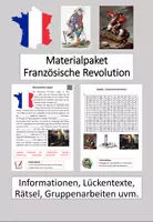 Vorschau - Stundenentwürfe - Materialpaket "Französische Revolution" Jg. 8+9 inkl. Lösungen - Deckblatt