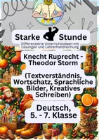 Vorschau - Arbeitsblätter - Knecht Ruprecht – Nikolaus Gedicht von Theodor Storm (Textverständnis, Wortschatz, Sprachliche Bilder, Kreatives Schreiben) + Lösungsblatt - Deckblatt