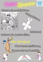Vorschau - Unterrichtsreihen - Ostern Lernspaß Ausmalbilder Knobelaufgaben Infotext - Seite 1