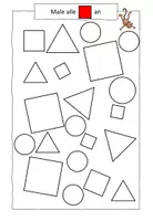 Vorschau - Arbeitsblätter - Figur-Grund-Wahrnehmung und Muster fortsetzen - Seite 1