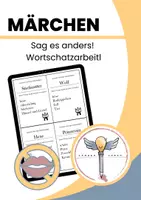 Vorschau - Spiele - Märchen: Sag es anders - Märchenbegriffe erraten - Deckblatt
