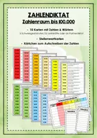 Vorschau - Stationenlernen - Zahlendiktat (ZR bis 100.000) - Deckblatt