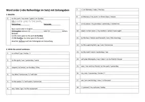 Vorschau - Arbeitsblätter - Common mistakes: Word order with a time preposition - Seite 1