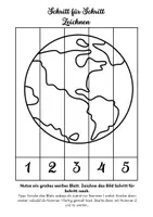 Vorschau - Arbeitsblätter - Kunst: Schritt für Schritt zeichnen: Planeten - Seite 1