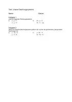 Vorschau - Test - Übungstest Lineare Gleichungssysteme (Klasse 8/ 9) – Lösungsverfahren üben & testen | Mit Lösungen - Seite 2