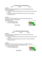 Vorschau - Test - Übungstest - Mehrstufige Zufallsexperimente 2 Versionen - Seite 1
