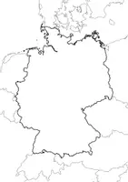 Vorschau - Arbeitsblätter - Landkartre von Deutschland stumme Karte mit Umrissen der Nachbarländer - Seite 2
