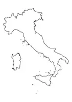Vorschau - Arbeitsblätter - Landkartre von Italien stumme Karte mit Umrissen der Nachbarländer - Seite 1