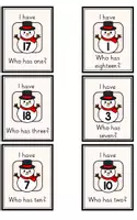 Vorschau - Spiele - Numbers 0-20 (Snowman Edition) - I have... Who has...? Game - Seite 3