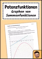 Vorschau - Arbeitsblätter - Summenfunktionen und ihre Graphen - Deckblatt