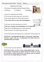 Vorschau - Arbeitsblätter - Quiz zum Supermarkt Check - (mit Lösung) - Seite 2