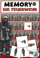 Vorschau - Spiele - Memory® Bild-Bild "Die Feuerwehr" Achtung, Notfall! - DaZ / DaF / Deutsch / KBW - Deckblatt