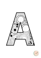 Vorschau - Mal- und Bastelvorlagen - ABC - Das Alphabet ausmalen - alle Buchstaben mit Umlauten - Seite 1