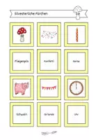 Vorschau - Stationenlernen - Silvesterliche Pärchen Lesespiel (2-fach differenziert + Silbengliederung) - Seite 3