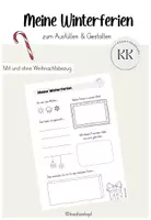 Vorschau - Arbeitsblätter - Meine Weihnachtsferien - zum Ausfüllen & Gestalten - Deckblatt