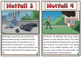 Vorschau - Arbeitsblätter - Notruf wählen - sechs Notfälle - Feuerwehr und Rettungsdienst- DaZ / DaF/ Deutsch / KBW / Sachunterricht - Seite 2
