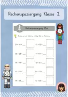 Vorschau - Arbeitsblätter - Rechenspaziergang Fasching 2. Klasse differenziert - Deckblatt