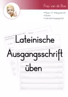 Vorschau - Arbeitsblätter - Lateinische Ausgangsschrift üben - Deckblatt