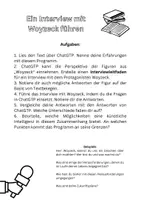 Vorschau - Stundenentwürfe - Ein Interview mit Woyzeck - ChatGPT produktiv im Deutschunterricht nutzen - Seite 1